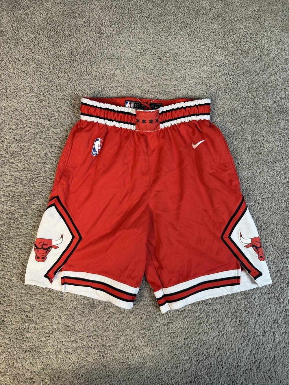 Chicago Bulls Shorts Mens 30 Red NBA Basketball Nike Dri-FIT Team Apparel
